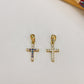 FO1067 Colgante Cruz Circones 11 x 8 mm mas valier Espesor 2 mm Figura Baño Oro Cadenas Bañadas hecho de Bronce Bañado en Oro 18K Joyas Bañadas en Oro