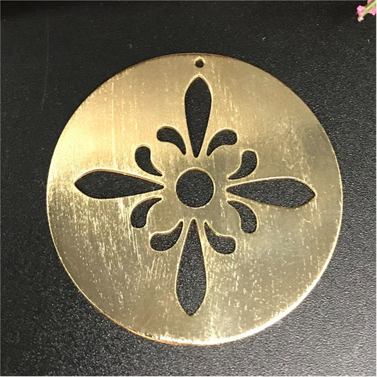 FO231 Mandala Calada 50 mm Figura Baño Oro Figuras Bañadas en Oro y Plata hecho de Bronce Bañado en Oro 18K