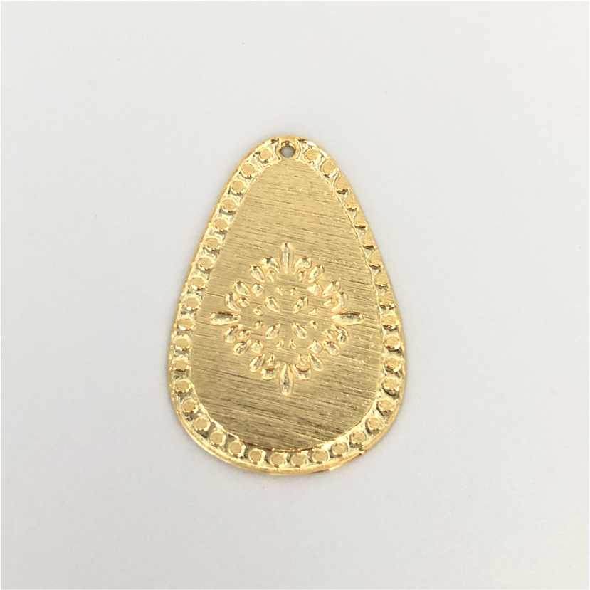 FO402 20 x 14 mm Figura Baño Oro Figuras Bañadas en Oro y Plata hecho de Bronce Bañado en Oro 18K