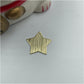 FO475 Estrella Lijada 16 mm Figura Bano Oro Figuras Banadas en Oro y Plata hecho de Bronce Banado en Oro 18K 2