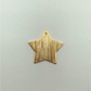 FO475 Estrella Lijada 16 mm Figura Bano Oro Figuras Banadas en Oro y Plata hecho de Bronce Banado en Oro 18K